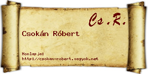 Csokán Róbert névjegykártya