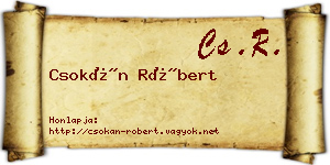 Csokán Róbert névjegykártya