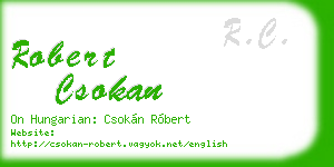 robert csokan business card