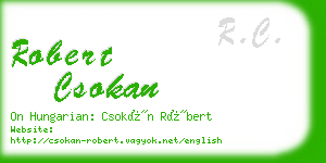 robert csokan business card